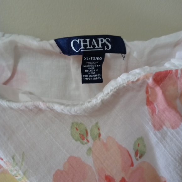 Chaps cotton gauze flowing skirt. Beautiful. Never worn size XL - Picture 2 of 3